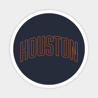 Houston Orange Outline Magnet